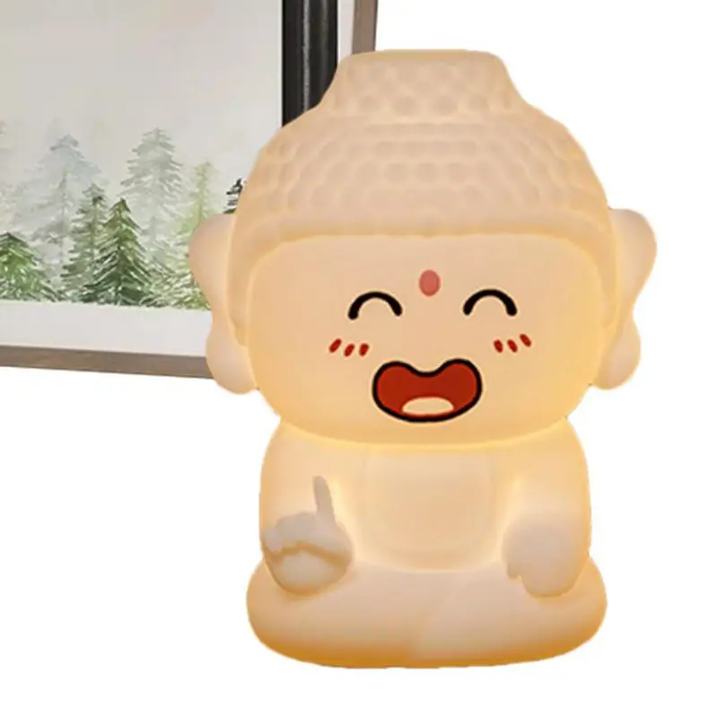 

Cute Night Light Touch Night Light 3 Colors Dimmable Nightstand Lamps Cute Touch Night Lights Indoor Led Buddha Lights For Kids