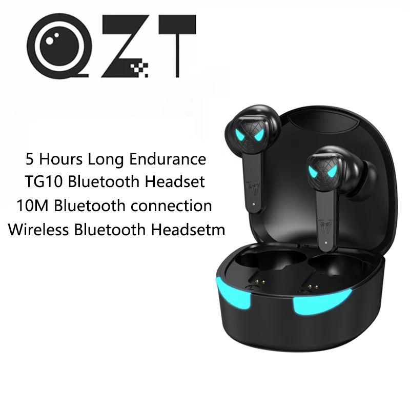 

QZT TG10 Bluetooth Headphones TWS Wireless Gaming Sports Bluetooth Headphones 10M Long Distance Connection Bluetooth Headphones