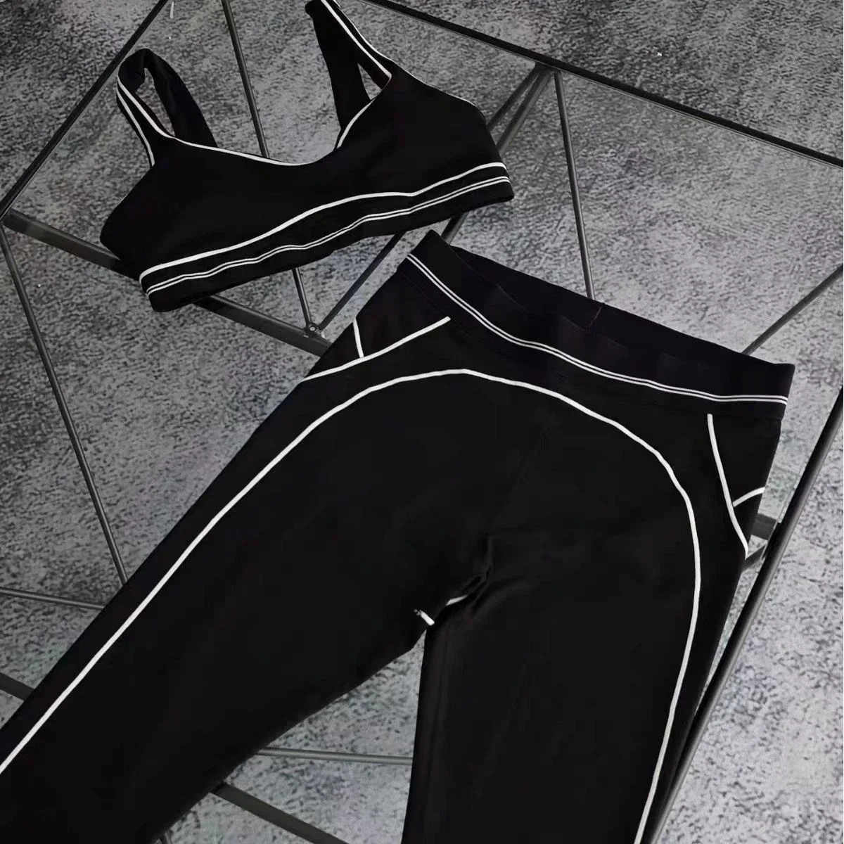 آلهة اليوغا الرياضة القلب رمي الصدرية عالية الخصر القلب رمي يغطي الرجل الرياضية طماق حزام الكتف تمتد اليوغا السراويل #2