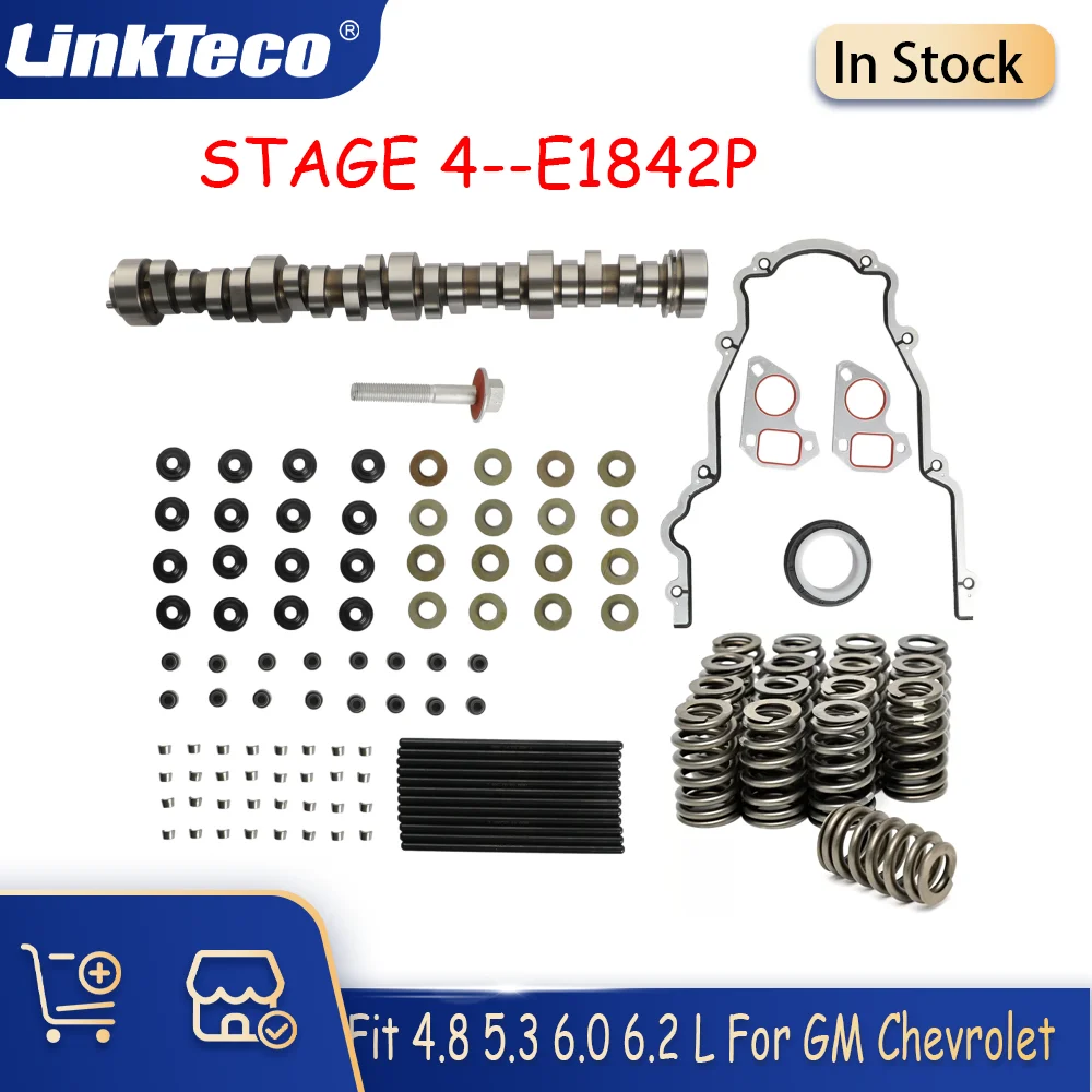 

Truck Camshaft Kit Stage 4 LS Valve Springs Pushrods Fit 4.8 5.3 6.0 6.2L For 99-13 GM CHEVROLET GMC E1842P LS LS1 LS2 LQ4 LQ9