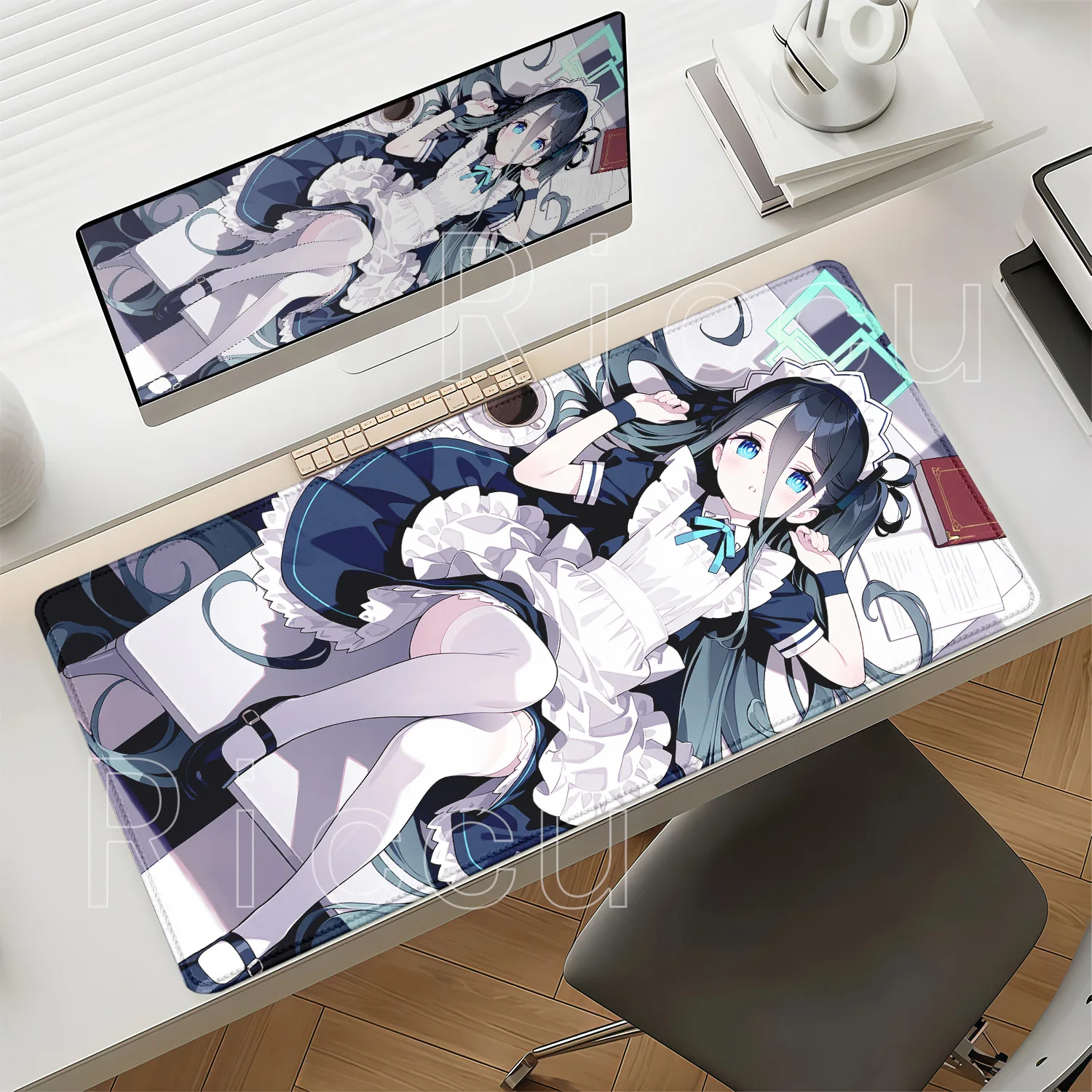 Blue Archive Alice Tendou PC Gaming Mousepad XXL Computer Keyboard Non-slip Base Desk Mat Offices Accessories HD Printing Carpet