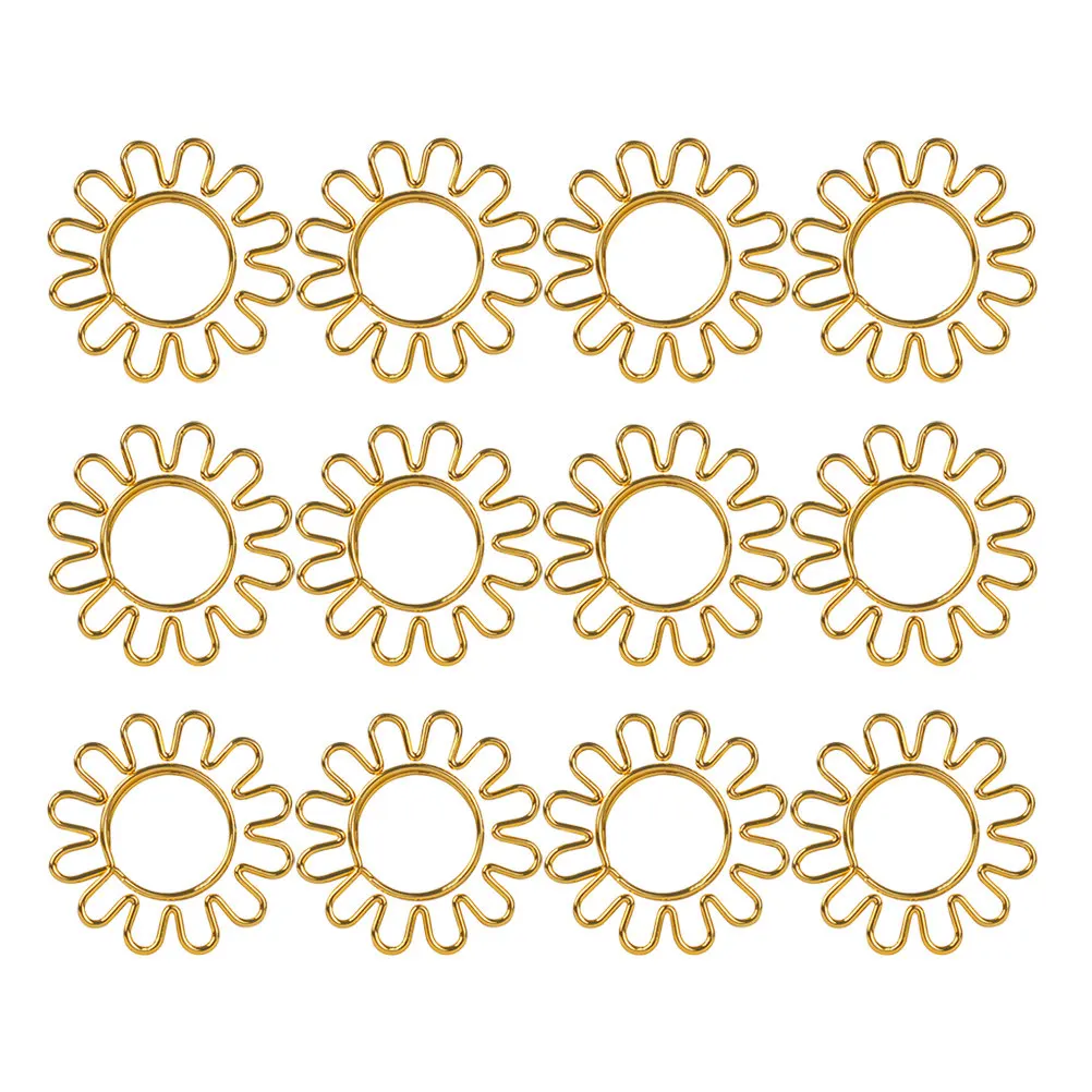 8Pcs Sunflower Paper Clips Golden Creative Bookmark Clips for Office School Notebook Calendar Scrapbook Notepad Sticker Notes