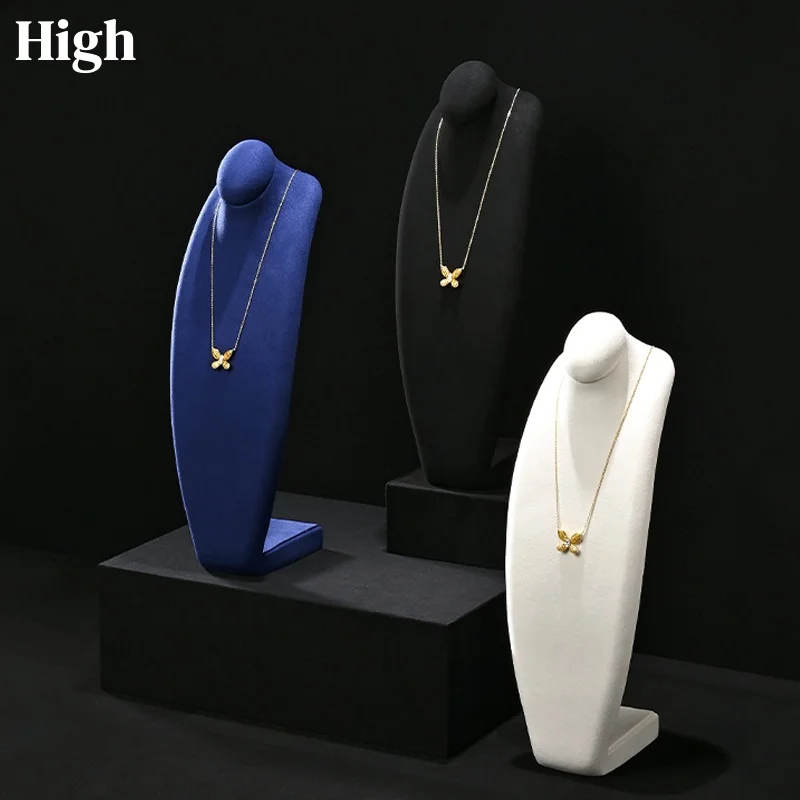 

Microfiber necklace portrait stand designer high-end necklace stand portrait neck display prop