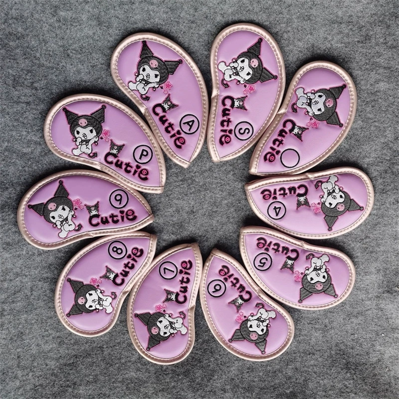 

10PCS Naughty Little Witch Golf Club Cover Iron Cover Cap Cover Waterproof PU Club Protective Cover Golf Supplies