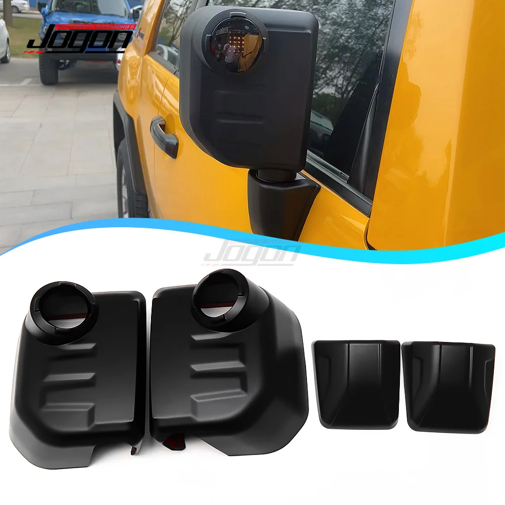 For Toyota FJ Cruiser 2007-2022 2023 Car Mirror Caps Rearview Mirror Cover Case Matte Black ABS Decoration Car Accessories