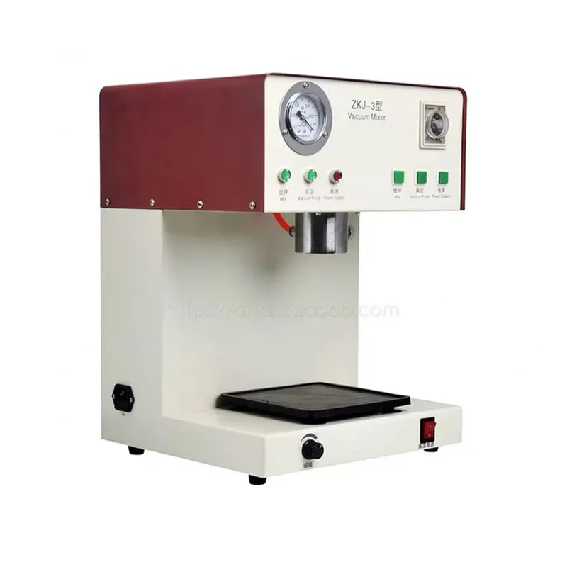 2 IN 1 dent Lab Equip.ment of De.nture Vacuum Mixer Vibrator Oscillator with Built-in Pump for Plaster and Material Factory sale