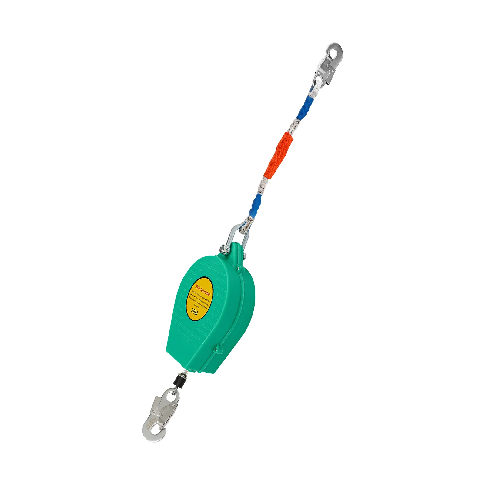 65.62 ft Self-Retractable Fall Arrester, Fall Arrester Fall Protection Equipment for Aerial Work, Max Load 150 kg (20m, Green)