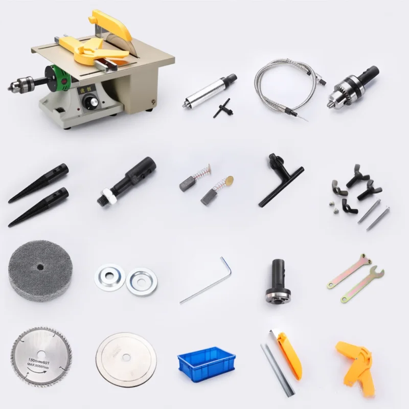 Multifunction Mini Table Saw, Jade Engraving & Stone Polishing Machine, Cutting Grinder For DIY Craft, 220V