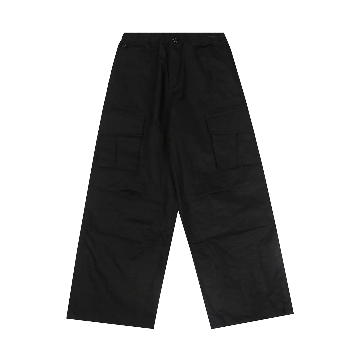 Asif Calie Solid Color Drawstring Casual Relaxed Fit Workwear Pants Korean Fashion Casual Pants