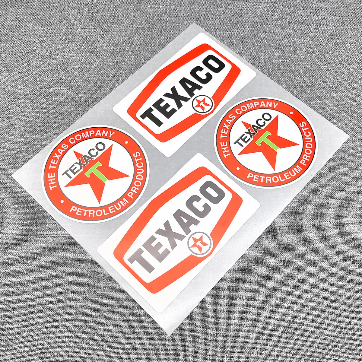 4Pcs TEXACO THE TEXAS COMPANY Petroleum Car Decal Motorcycle Stickers
