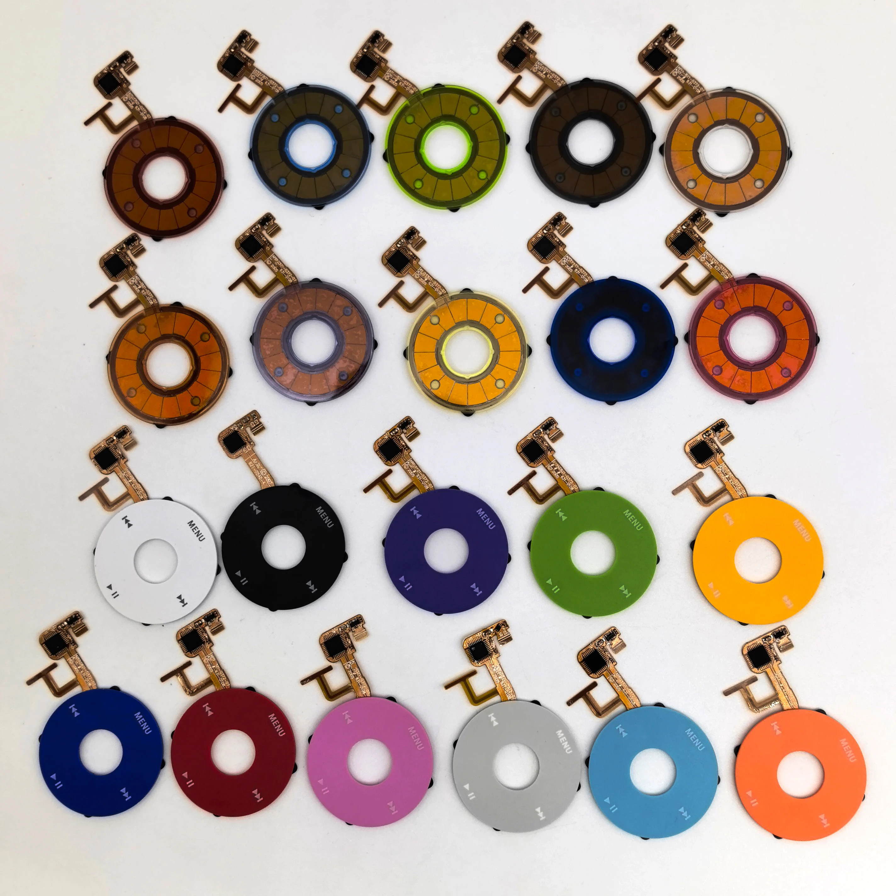 iPod Video Clickwheel A1136 Replacement for 5th 5.5 Gen Multi-Color Options Red/Black/White/Yellow/Purple/Blue/Transparent Clear