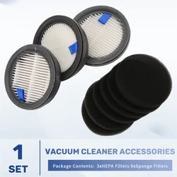 3Pack HEPA Filters and 9Pack Sponge Filters Replacement for Afoddon A200Pro/A200,for NEQUARE S12, S25, S26, S25Pro
