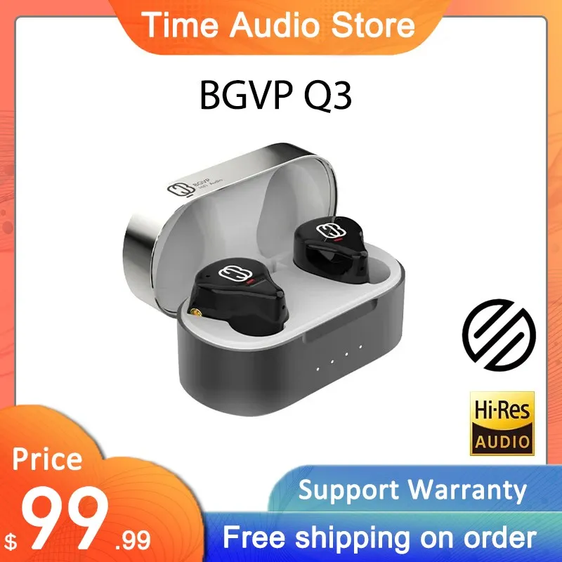 

BGVP Q3 Headphone TWS Bluetooth5.3 Headset Wireless HIFI MMCX In-ear Monitors Earphone