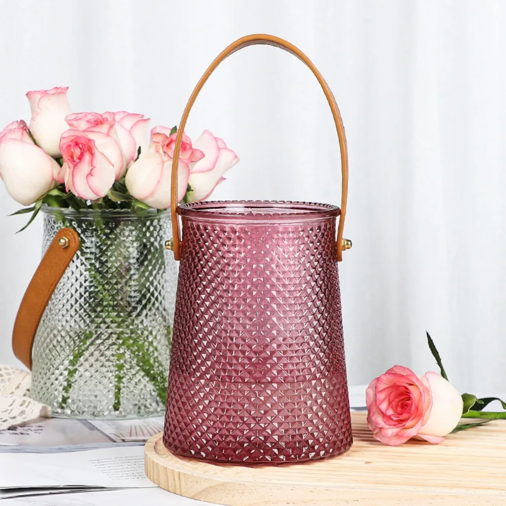 

Стеклянная гидропонная ваза, гладкая бутылка, декоративная гидропонная бутылка для посадки с ручкой, бутылка с цветочным орнаментом