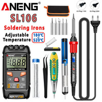 Soldering Iron kit ANENG 60W Professional Electric  Adjustable Temperature SL106 EU/220V US/110V Welding Repair+Multimeter Tools