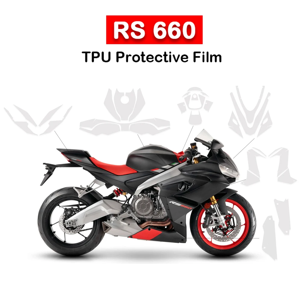 Motorcycle Fairing Protection Anti-scratch Protective Clear Invisible PPF Fit For Aprilia RS660 RS 660 TPU Protective Film