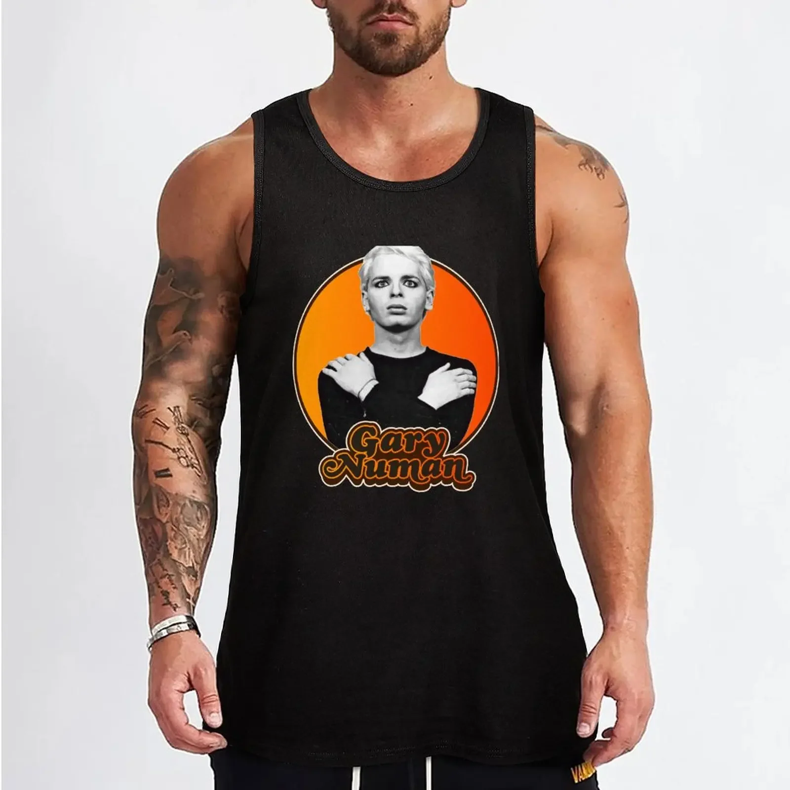 New Retro Gary Numan Tribute Tank Top Men's gym t-shirts Sleeveless top Vest male sexy clothes men