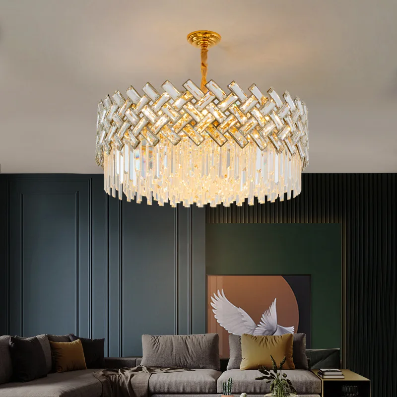 

Chandelier Modern Luxury LED Crystal Hanging Ceiling Lamp Indoor Holder Suspension Interior Light Fixtures for Dinning Table