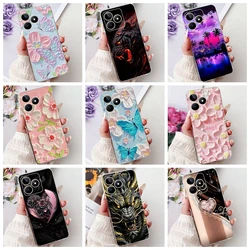 For Realme Note 50 Phone Case For Realme C51 C53 C55 C65 C67 4G Transparent Soft Rubber Back Cover Women Fashion Cartoon Bumper