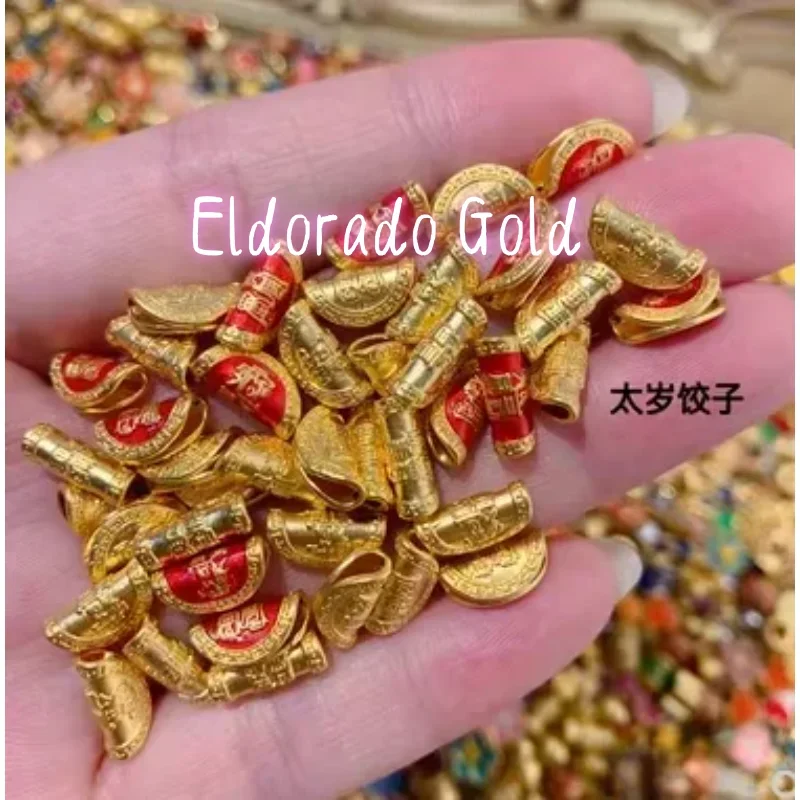 

Новинка Eldorado Gold: подвески-шармы из чистого золота 24K, настоящие золотые шармы 999 пробы для красной нити.