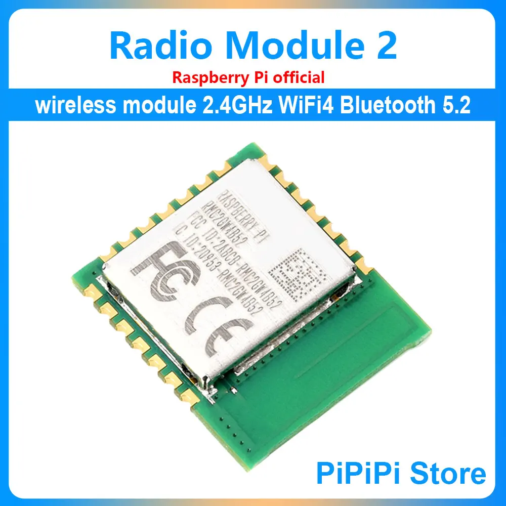 

Радиомодуль Raspberry Pi 2, оригинальный беспроводной модуль 2,4 ГГц, WiFi4, Bluetooth 5,2