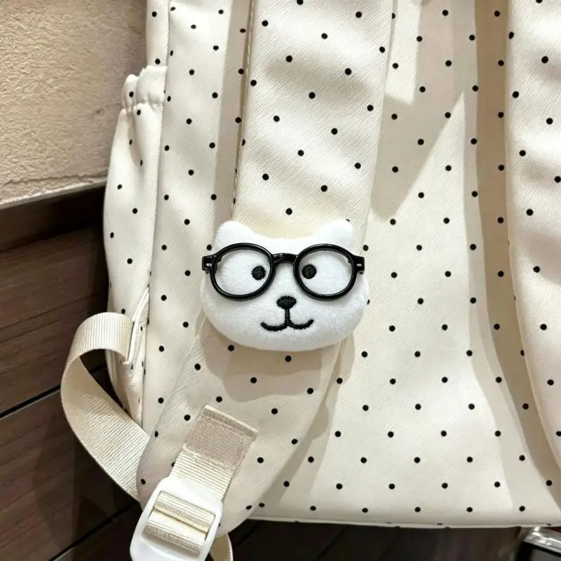 1/2Pcs Charming Cat Backpack Strap Accessory Plush Bag Clips Adorable Soft Stuffed Cat Decor For School Bag
