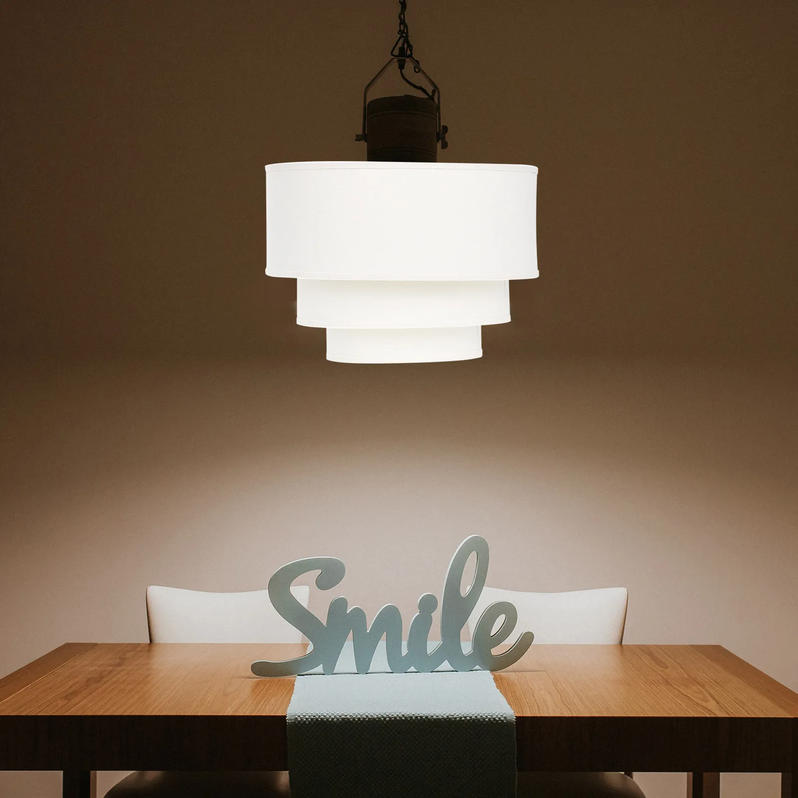 

Трехуровневый тканевый абажур для декоративного светильника: мягкий световой фильтр для подвесных и напольных ламп в винтажном и современном стиле для дома