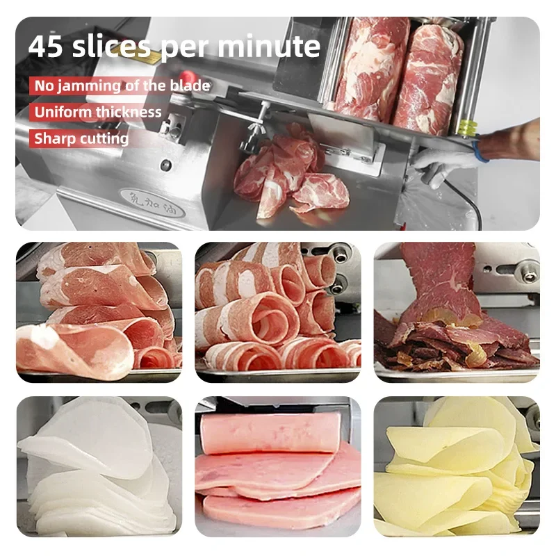 # for Commercial Electric Meat Slicer, Automatic Fresh Frozen Beef Mutton Pork Thin Slicing Machine