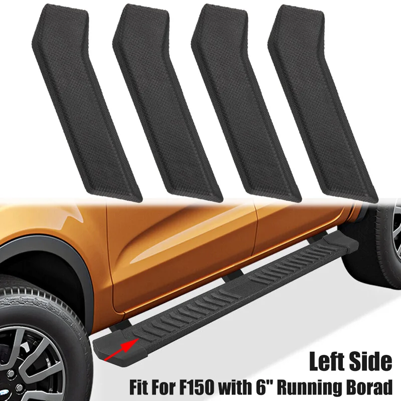 2/4Pcs Car Left Running Board Step Pad Grip Covers For Ford F-150 2015 2016 2017 2018 2019 2020 2021 2022 Auto Exterior Parts