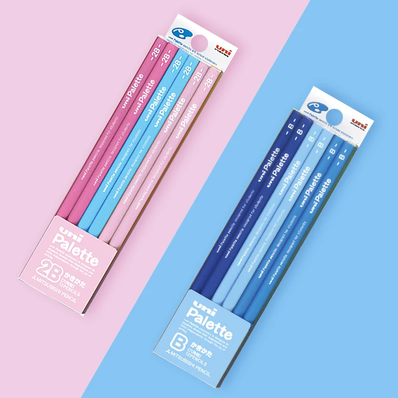 Uni Pencils 12PC/Set Wooden HB/2B Stationery Hexagonal School Students Writing Pen for Practicing Drawing Prevent Falling