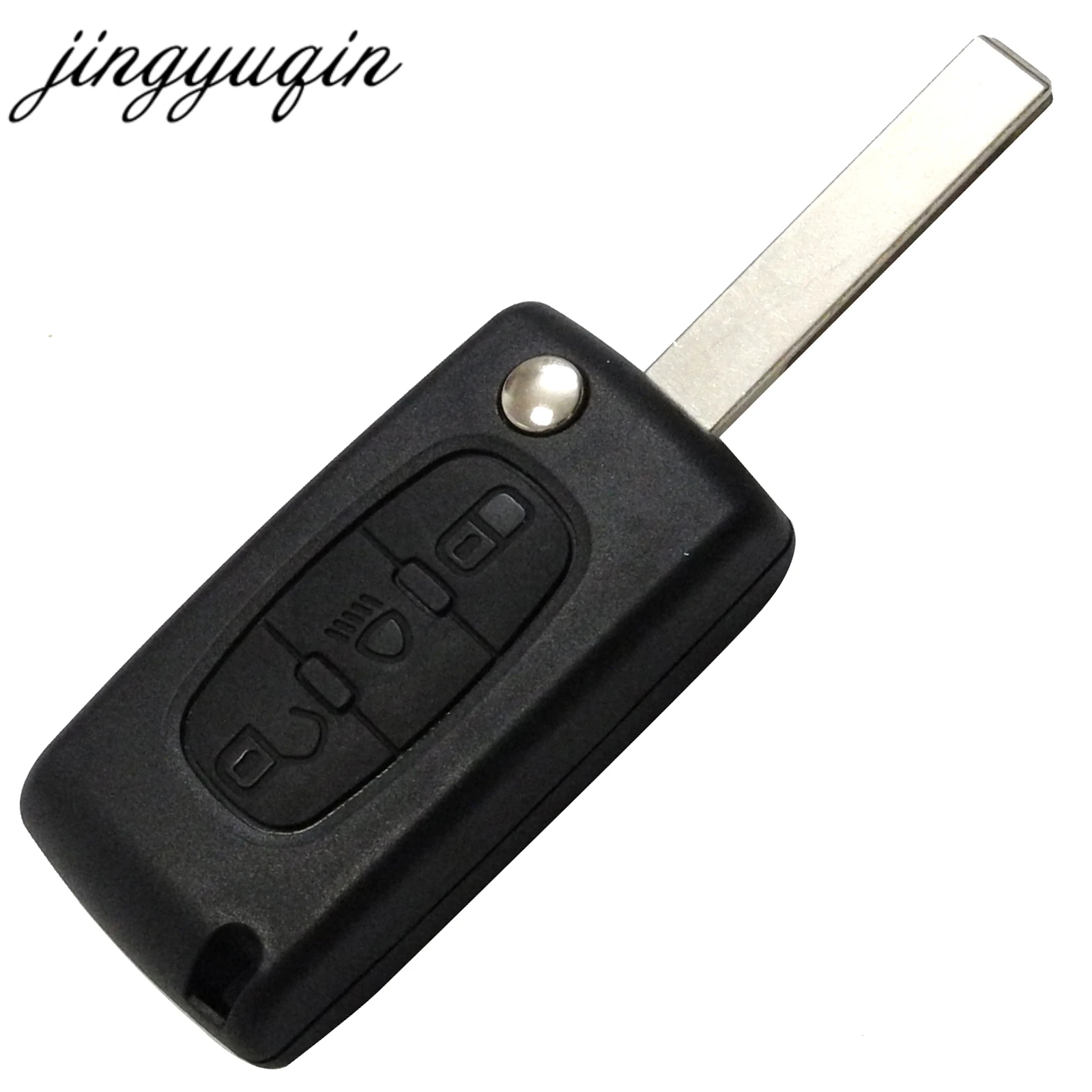 jingyuqin For Citroen C2 C3 C4 C5 C6 C8 Hatch Coupe 3 Button Flip Remote Car Key Case Cover Shell Fob VA2/HCA Blade Symbol Light