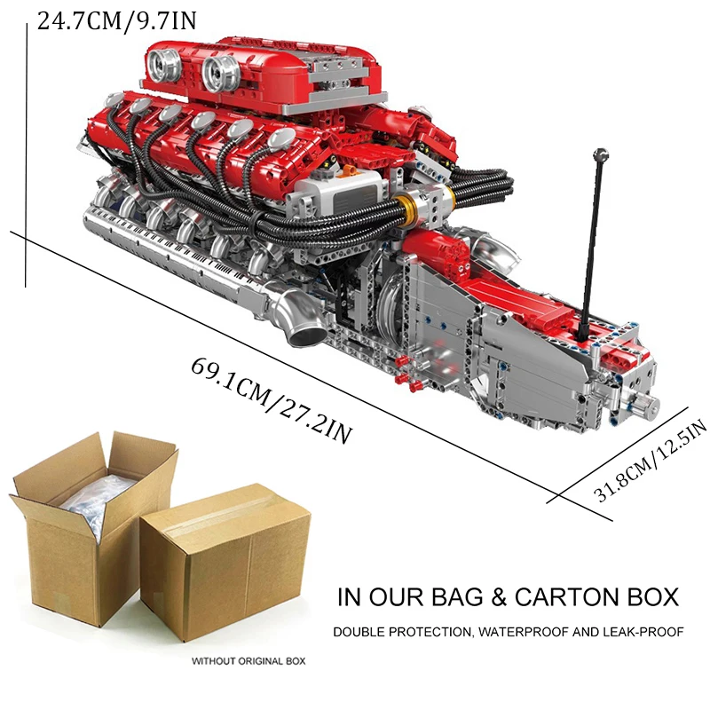 Molde rei técnico eletricamente v12 motor moc 10169 carro de corrida dinâmico bloco de construção tijolo montagem brinquedos crianças presente natal