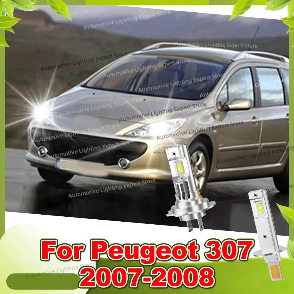2/4Pcs LED Light Bulbs 30000LM Headlight Canbus Plug Play For Peugeot 307 2007 2008