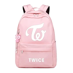 KPOP Twice Large Capacity USB Charging Book Bag Mochila Travel Bag Sana Momo Backpacks Gift Fans Collection