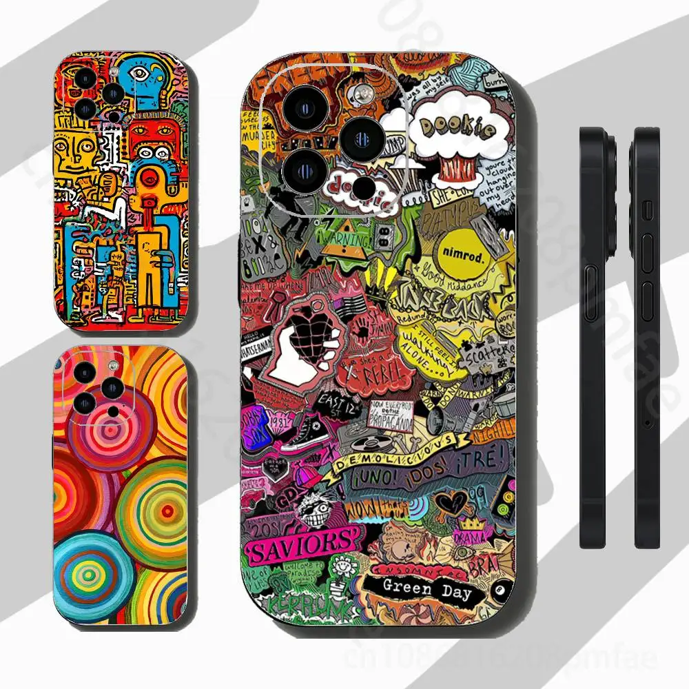 Color Art Slim Back Phone Case for iPhone 17,16,15,14,13,12,11 Pro,Max,Plus,X,XS,XR,SE,Mini Protective Cover