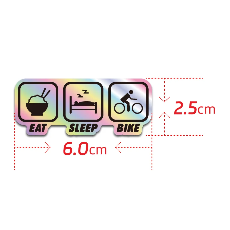 2pics EAT SLEEP BIKE Bicycle Frame Sticker Top Tube Seat Tube Fork Sticker MTB Road Bike Decals Cycling Decorative Waterproof