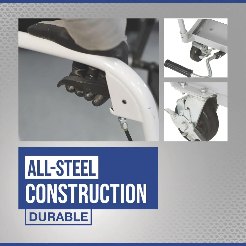 2-Speed Hydraulic Rapid XT Lift Table Cart - 500-Lb. Capacity, 50 3/4in. Lift Height