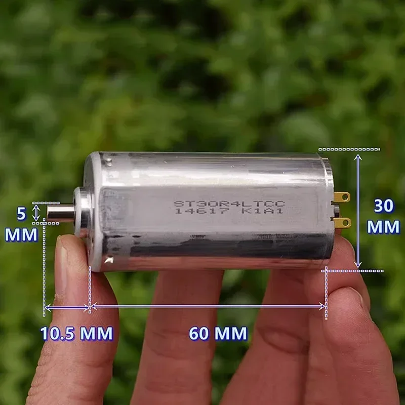 

Minebea 10-Pole Rotor Mini 30mm*30mm Square Motor DC 6V-12V 6300RPM Large Torque Compensated Carbon Brush DIY Toy Train Car Boat