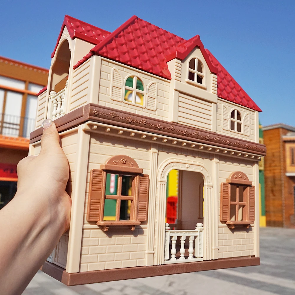 Poppenhuis Miniatuur 1:12 Schaal Bos Familie Bunny Villa Huis Winkelcentrum Keuken Voedsel Accessoires Simulatie Set Meisje Geschenken