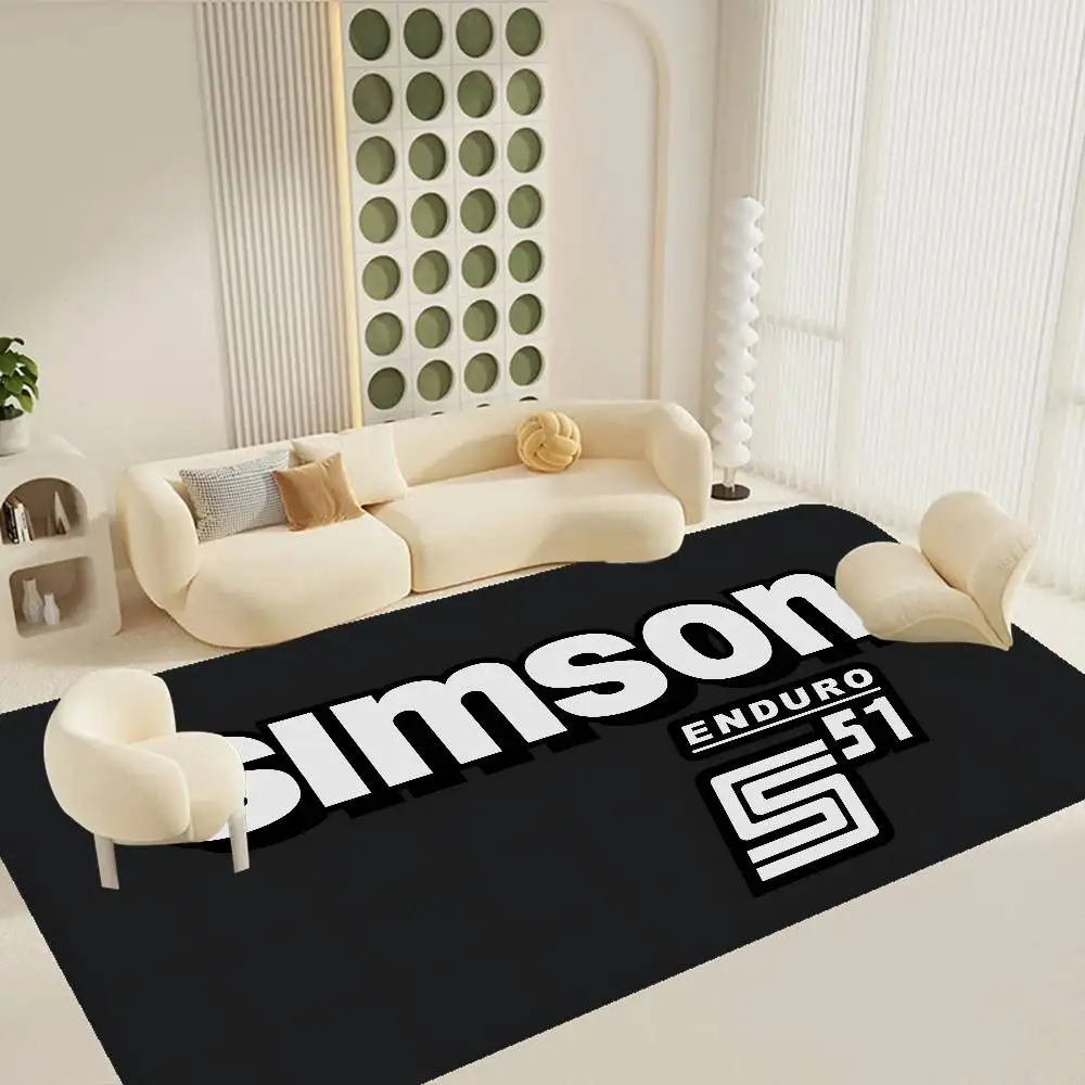 Motorcycle S-Simsons Floor Mat INS Style Soft Bedroom Floor House Laundry Room Mat Anti-skid Household Carpets