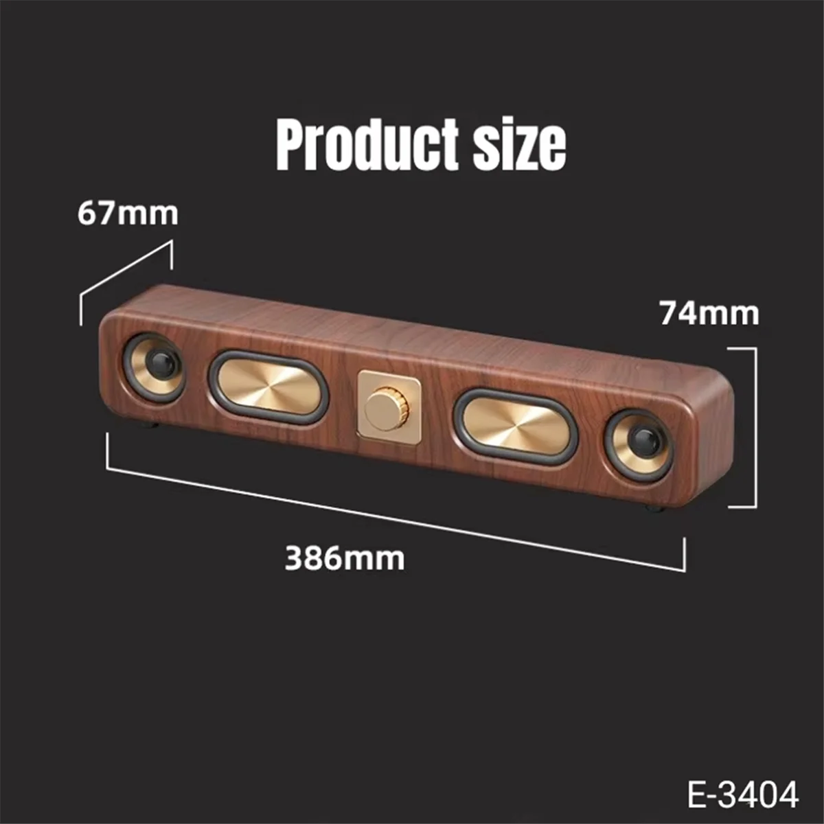 

Wooden Bluetooth Speakers Portable Sound Bar HiFi Stereo Card Home Computer Desktop Wireless Sound FM Radio Subwoofer