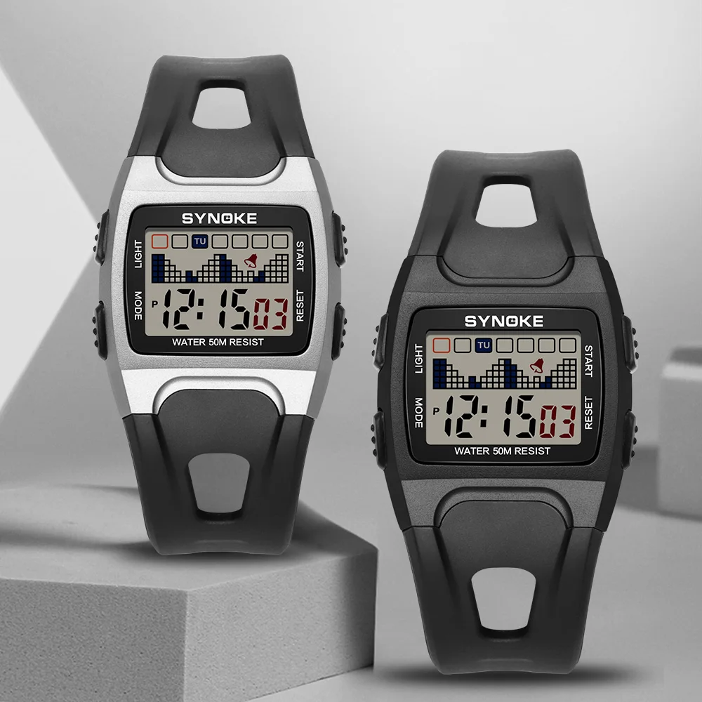 

3ATM Water Resistant Rectangular Digital Watch - Shockproof Rugged Design