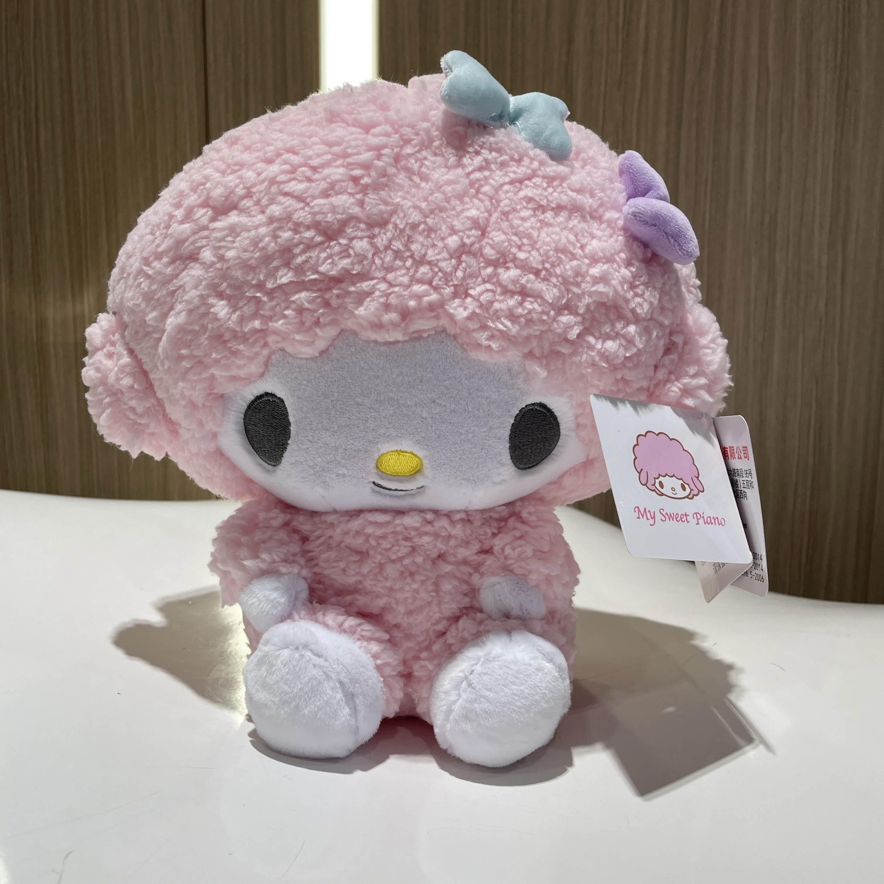 100% Genuine Sanrio Pink Lamb My Sweet Piano Kuromi My Melody Hello Kitty Plush Toy Plush Doll Bed Decoration Birthday Gift