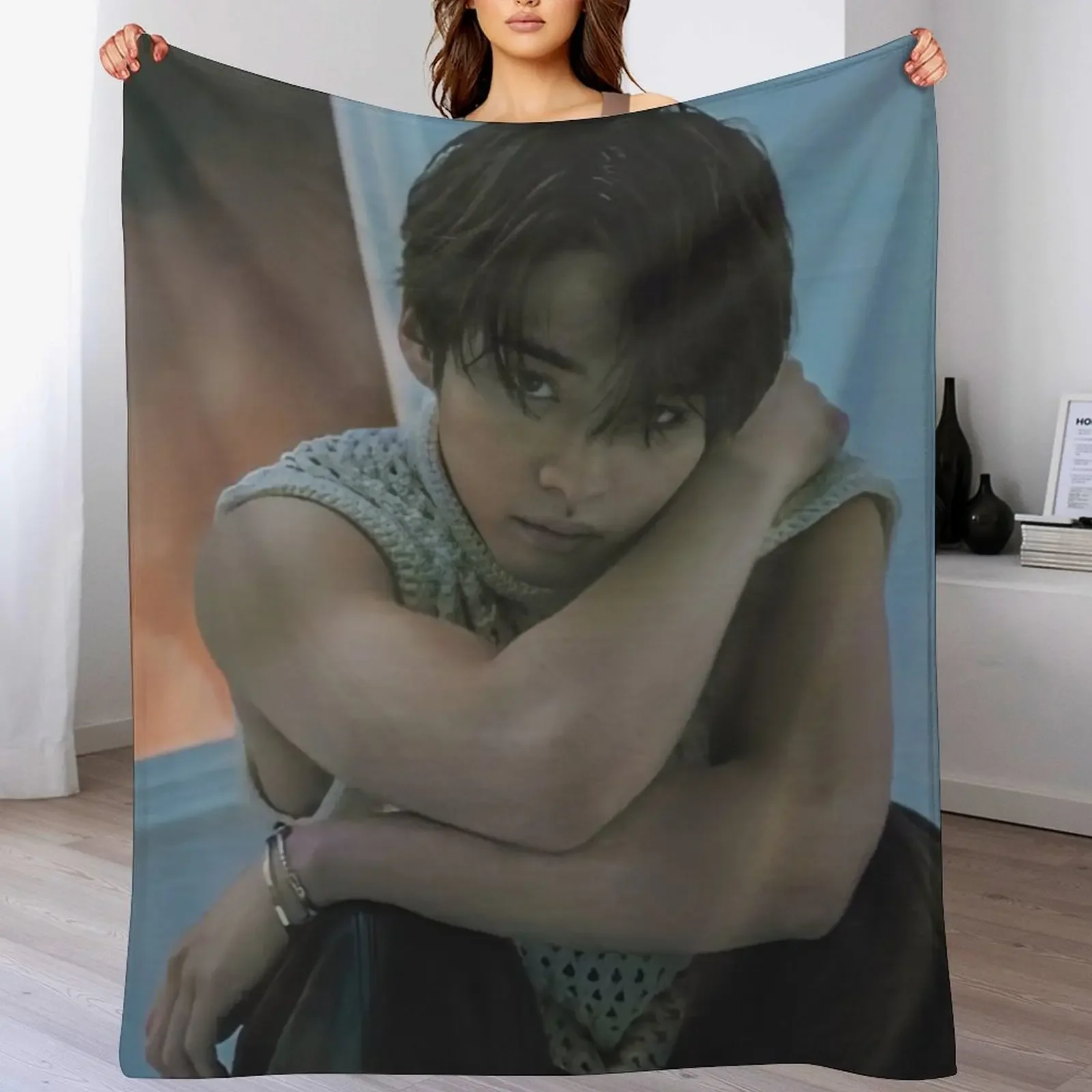 

Lee Know Throw Blanket Flannels Cute For Decorative Sofa Beautifuls Blankets