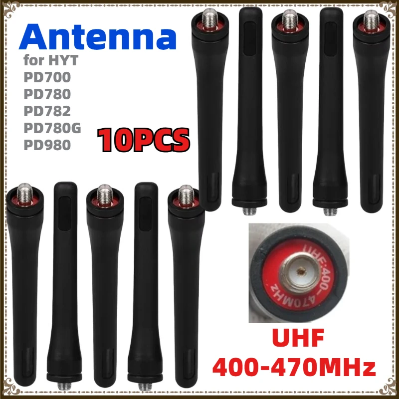 

10pc UHF 400-470MHz 9cm/3.54in Soft Antenna for HYT Hytera PD700 PD780 PD782 PD780G PD980 PD785 PD566 PD562 PD702 Two Way Radio