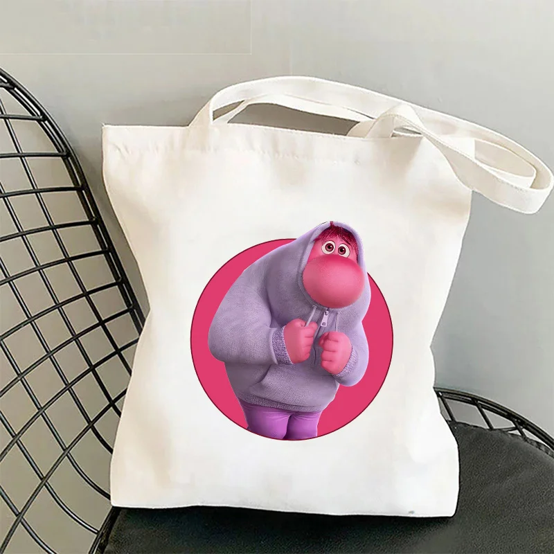 Inside Out 2 Disney New Canvas Bag Cartoon Figure Printed Cute Shoulder Tote Bags Shopping riutilizzabile Storage Handbag Kids Adult