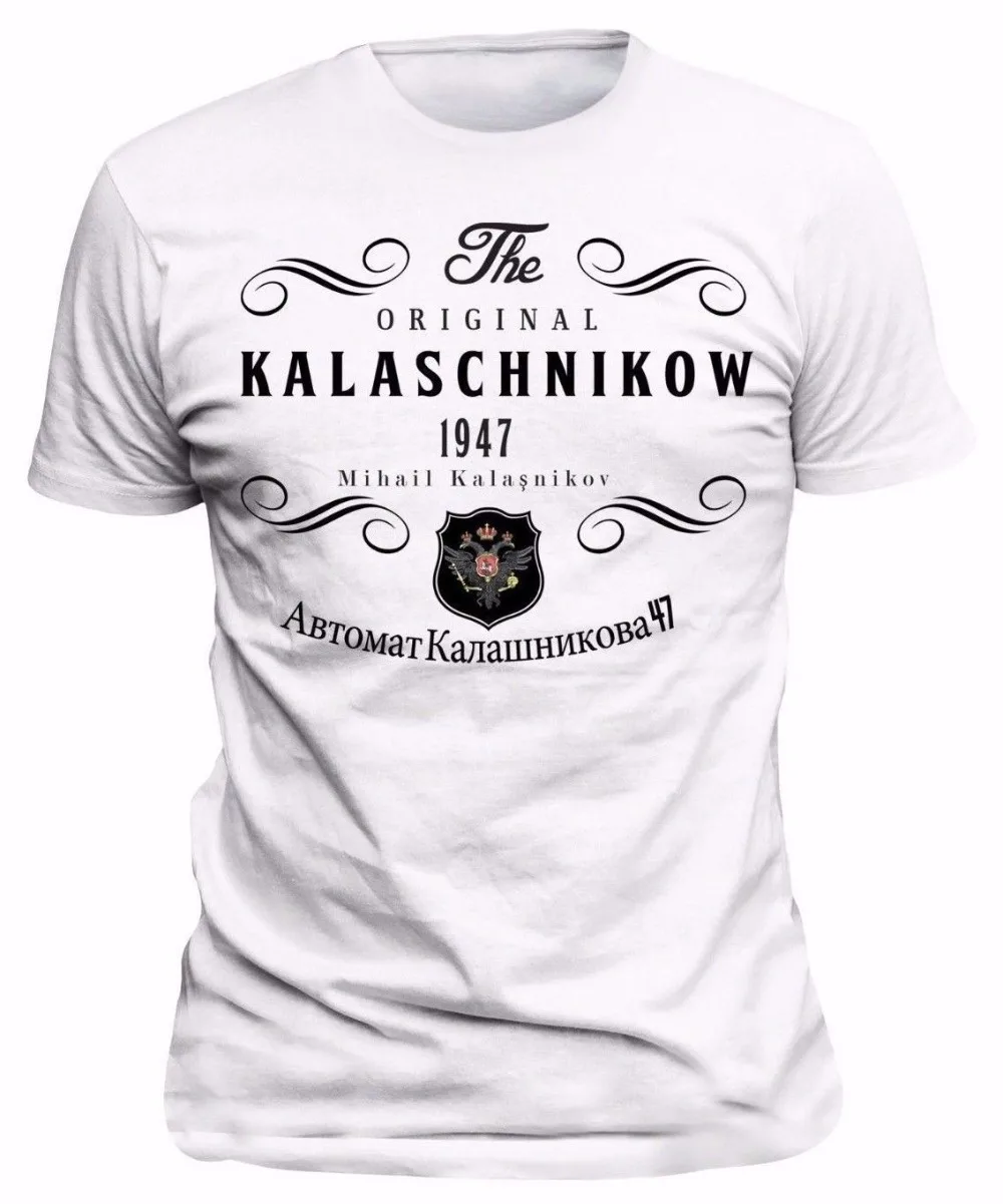 Men'S Things Print T-Shirts Original T-Shirt Russia Kalashnikov CCCP Moscow Russia Tee shirt 