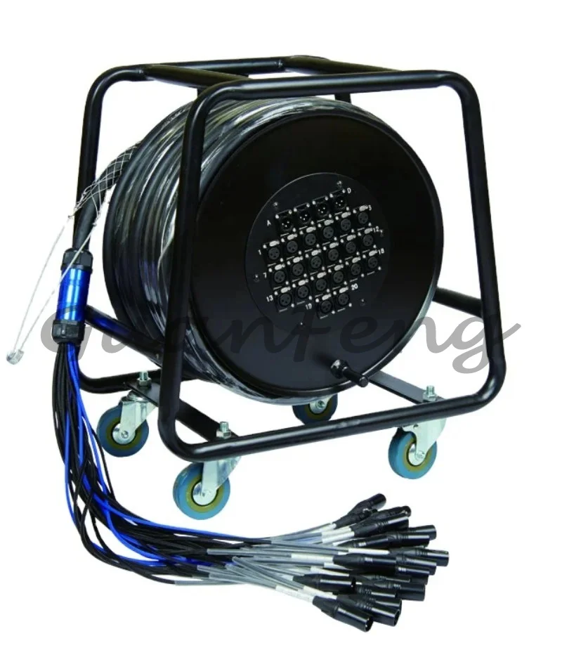 Professional 24-Channel Multicore Audio Snake Cable with PVC Jacket Combination Shielding for Speaker Application in Stock