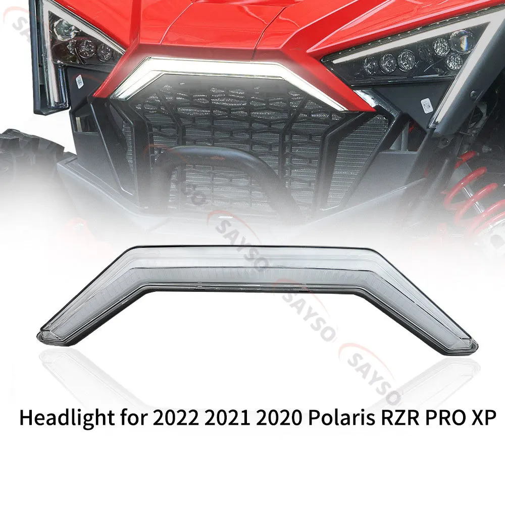 

For Polaris RZR PRO R XP 4 Sport Ultimate Premium 2020 2021 LED Accent Light UTV Front Grill Fang Turn Signal Lighting #2884346