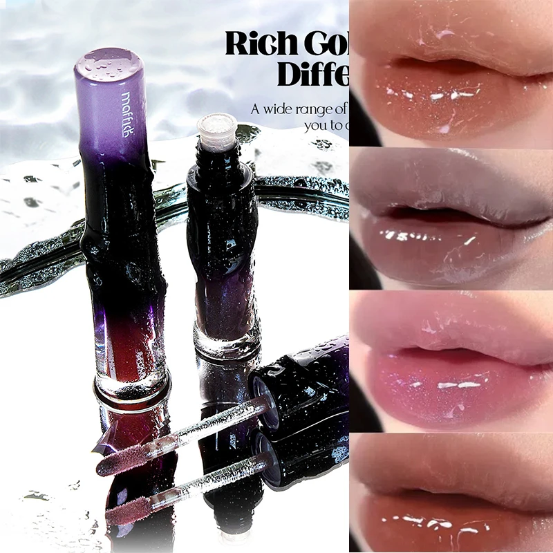 

2024 New Nude Color Mirror Lip Gloss Wanhua Mirror Desired Color Transparent Glass Lip Oil Waterproof Liquid Lipstick Lip Gloss